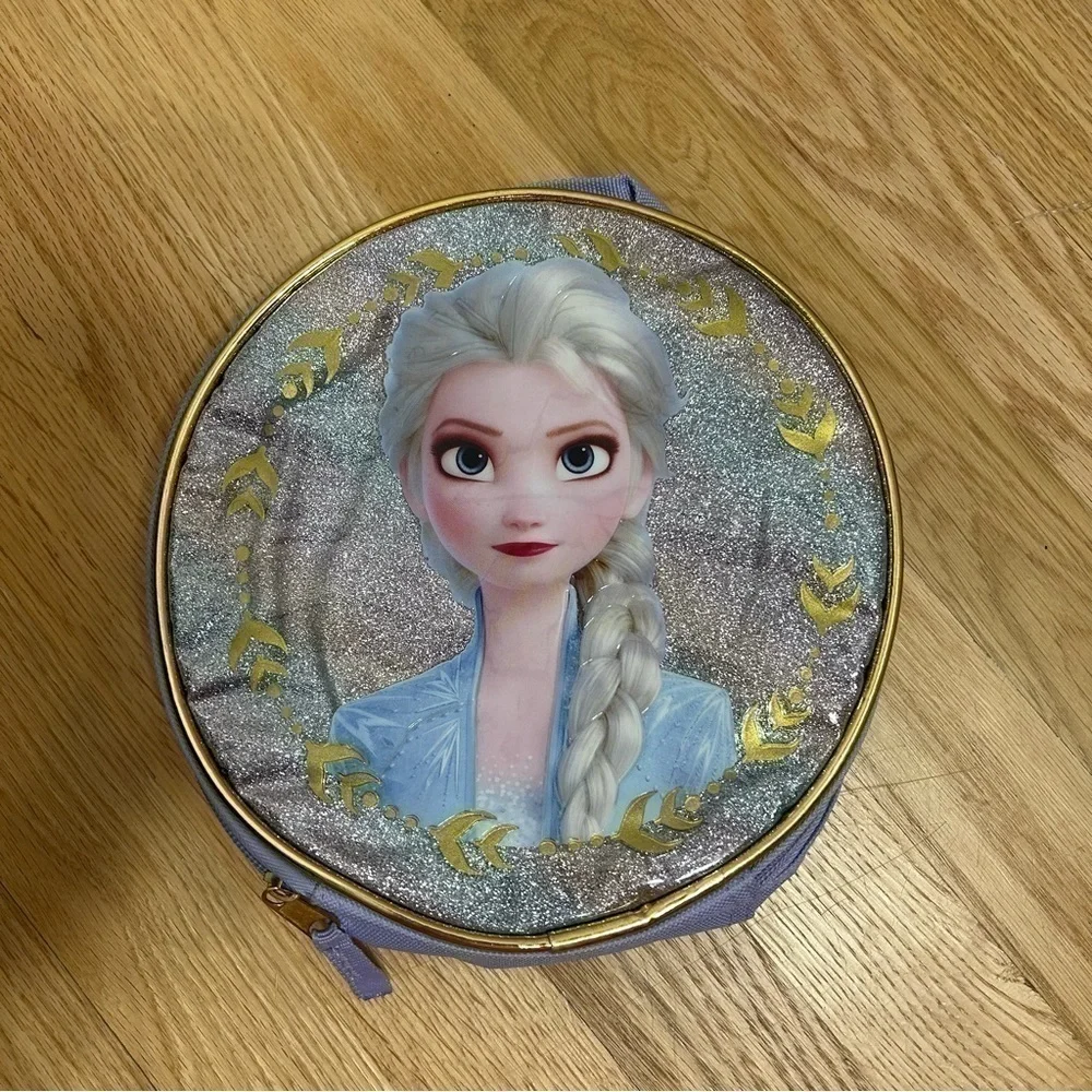 Frozen Lunch Can Cooler Bag Disney Elsa Blue Full Zip